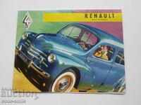 Стара реклама рекламна брошура автомобил Рено Renault 4 CV