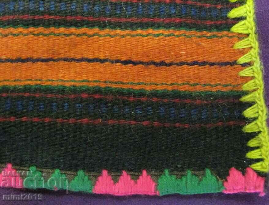 19 век Фолк Арт Женска Вълнена Престилка за Носия - 5 19 век Фолк Арт Женска Вълнена Престилка за Носия - 5