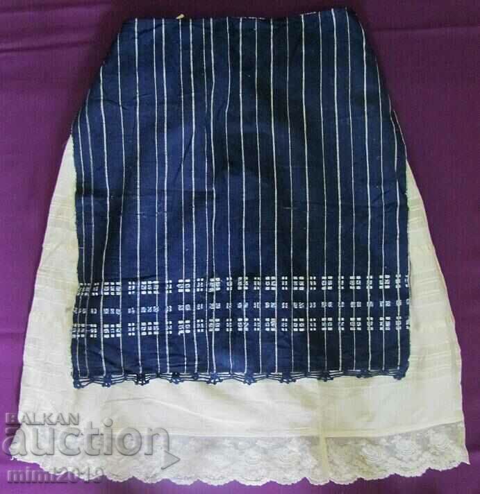 19th Century Folk Art Women's Apron and Cotton Skirt for Costume