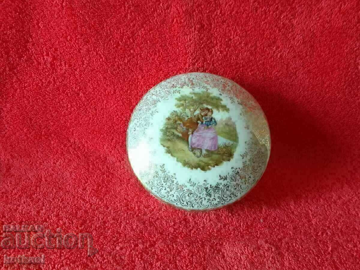 Old porcelain jewelry box marked Germany J.G&Z.H.