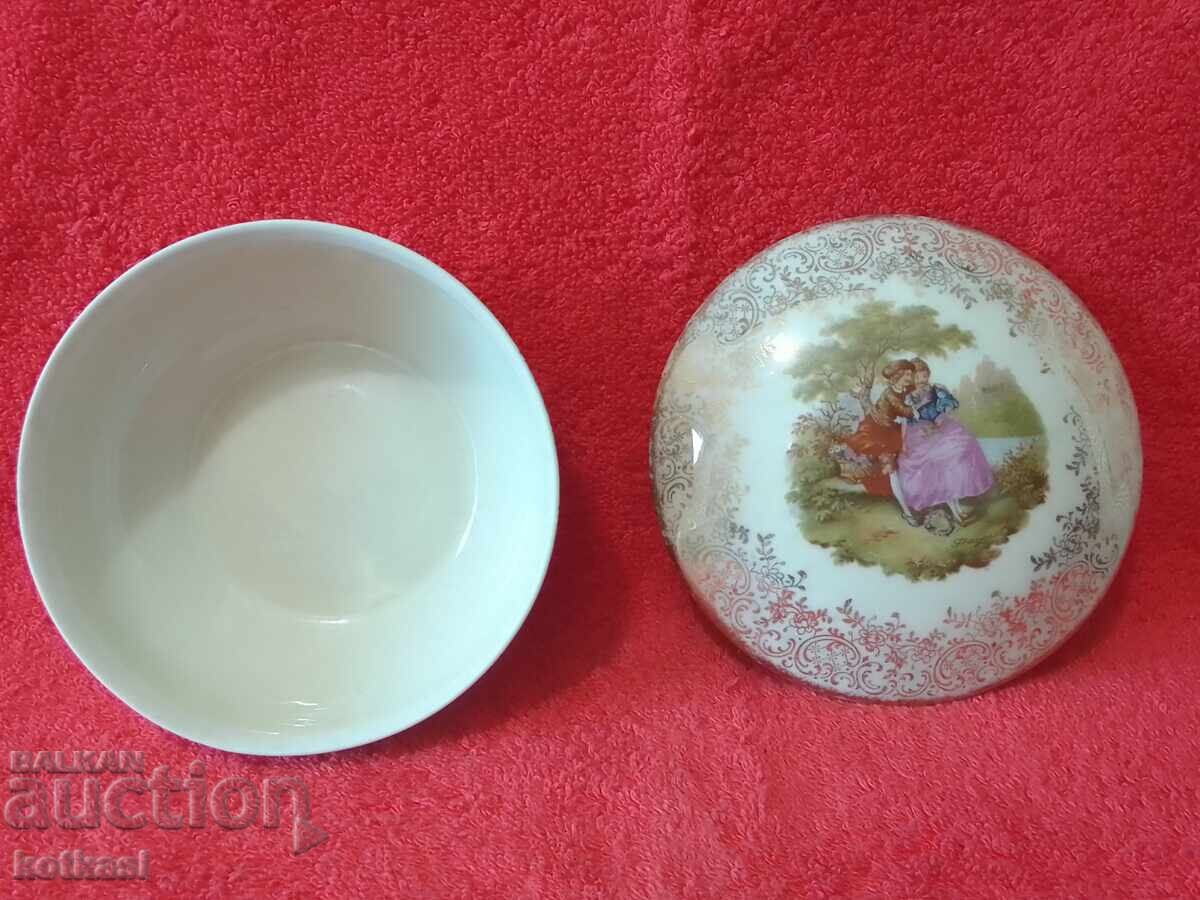 Old porcelain jewelry box marked Germany J.G&Z.H. Old porcelain jewelry box marked Germany J.G&Z.H.