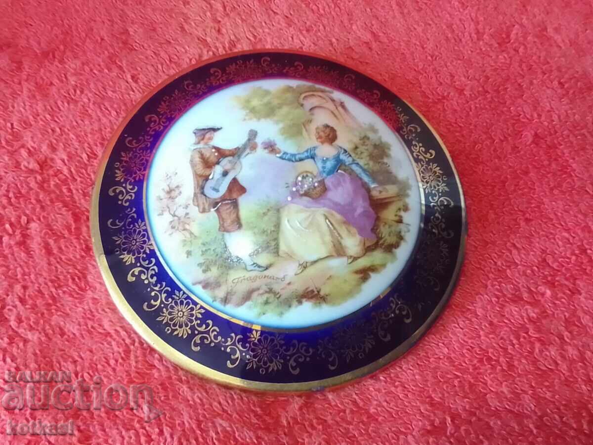 Old porcelain jewelry box marked LIMOGES drawing - 6