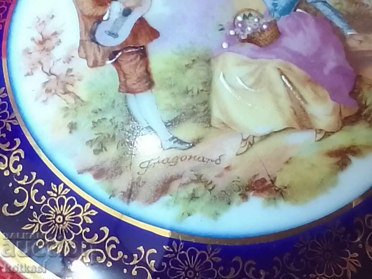 Old porcelain jewelry box marked LIMOGES drawing - 7