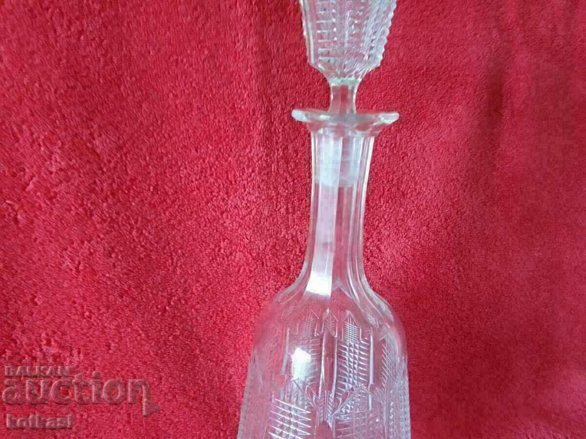 Auction Old glass Crystal Carafe 32 cm. Auction Old glass Crystal Carafe 32 cm.