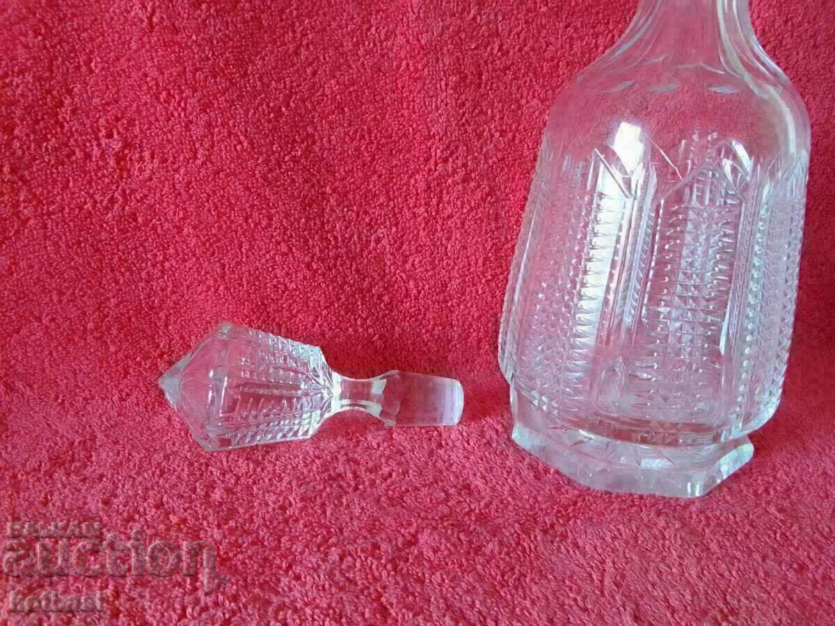 Old glass Crystal Carafe 32 cm. - 5 Old glass Crystal Carafe 32 cm. - 5