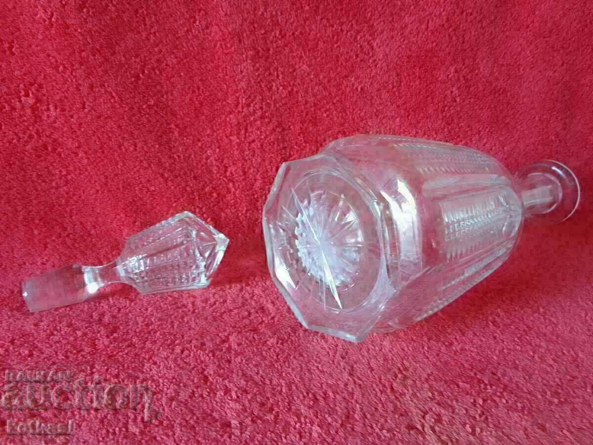 Old glass Crystal Carafe 32 cm. - 6 Old glass Crystal Carafe 32 cm. - 6