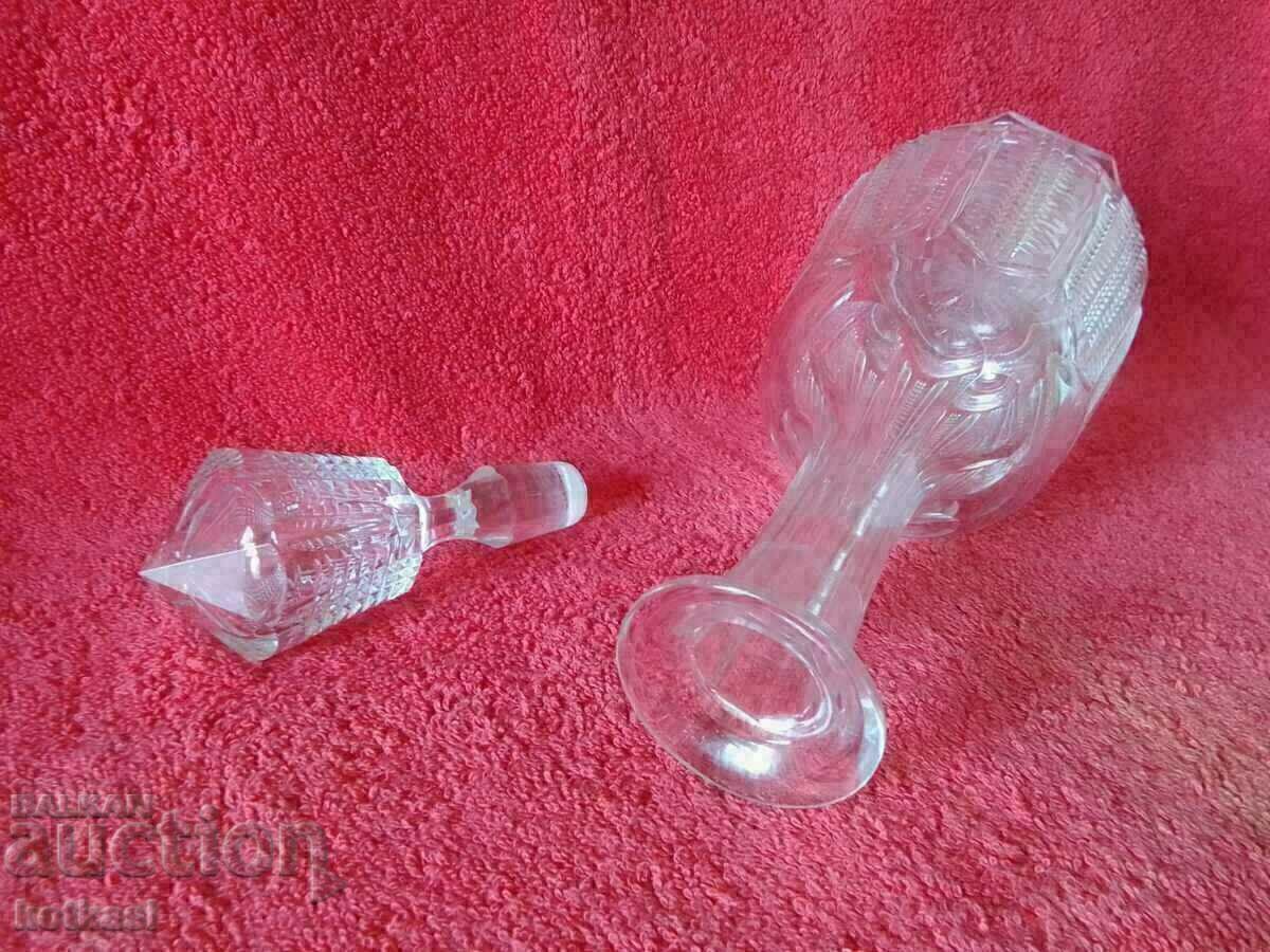 Old glass Crystal Carafe 32 cm. - 7 Old glass Crystal Carafe 32 cm. - 7