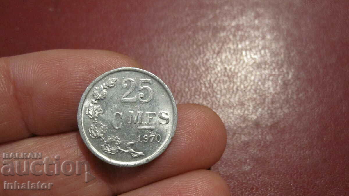 1970 25 de centi Luxemburg - Aluminiu