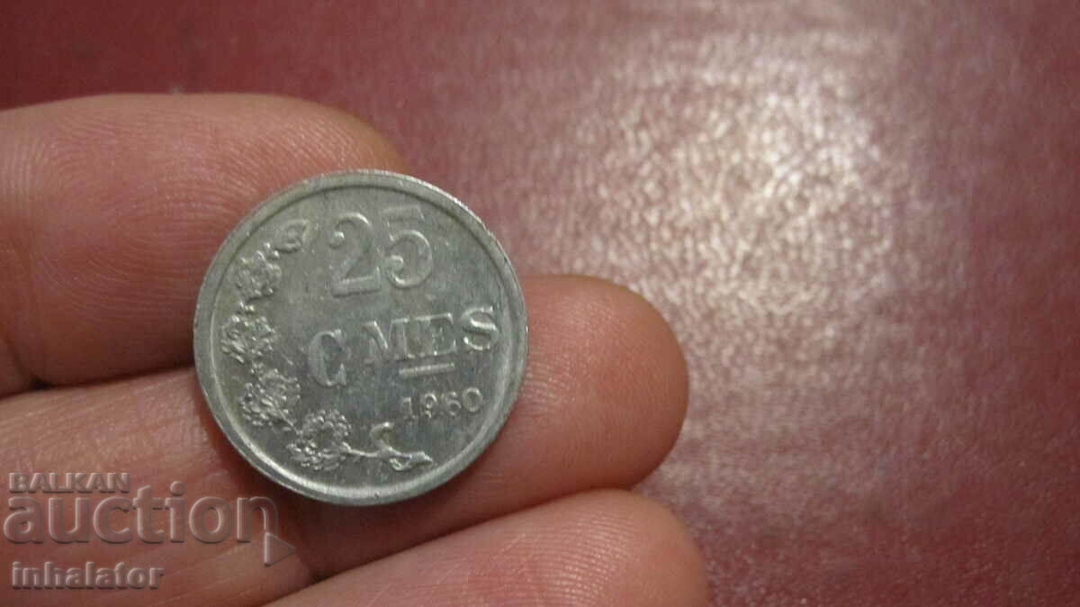 1960 anul 25 de centi Luxemburg - Aluminiu