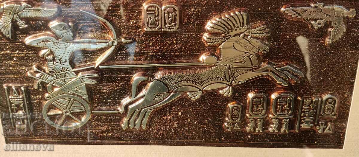 Auction Framed copper foil painting Auction Framed copper foil painting