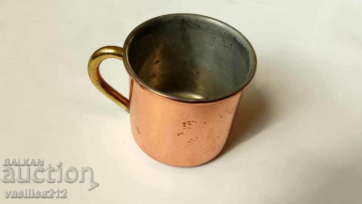 A copper cup