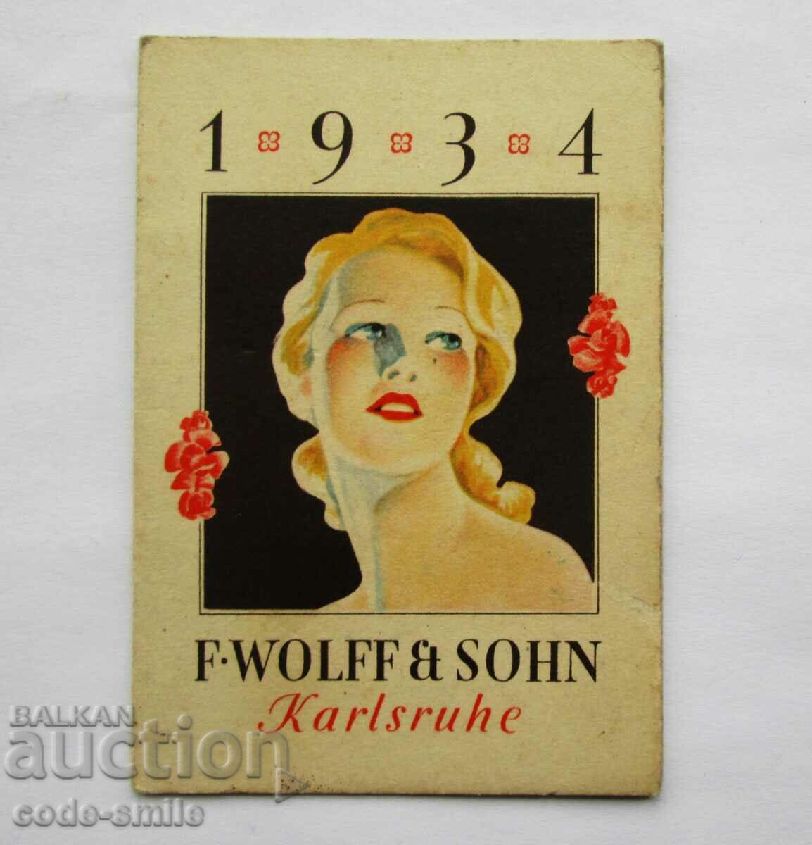 Стара немска реклама рекламна брошура и календар 1934