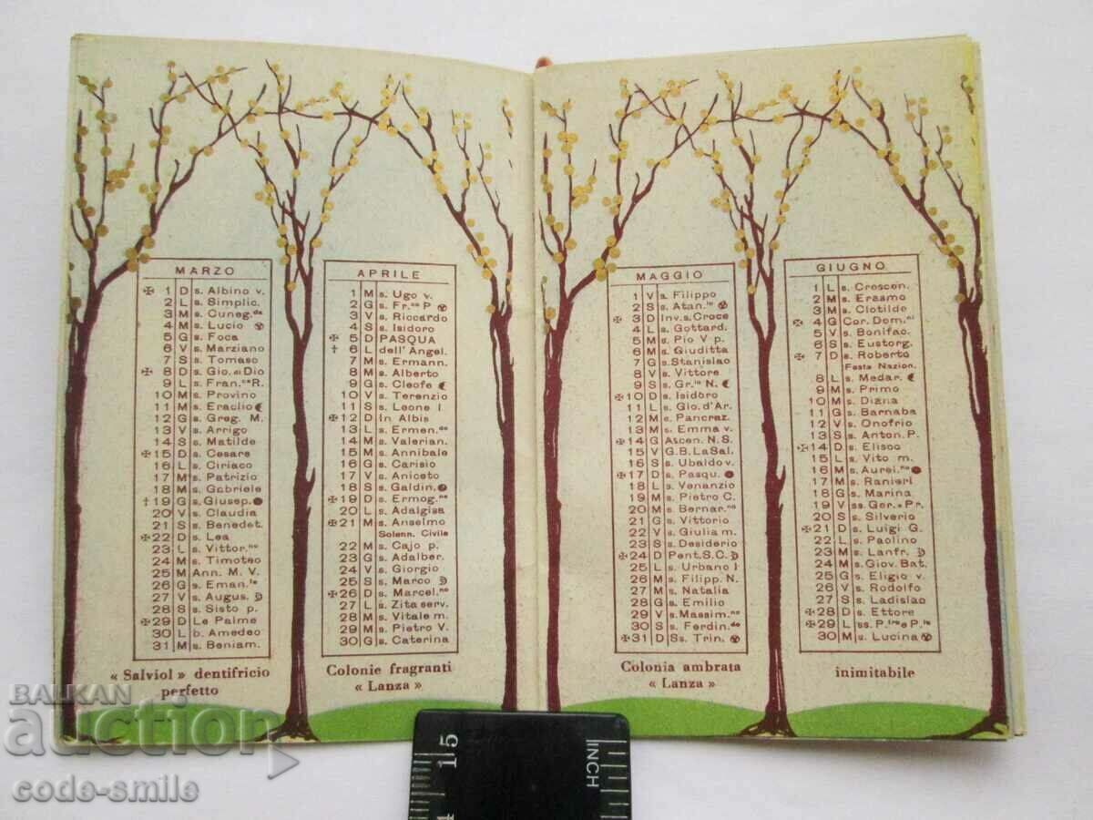 Broșură publicitară veche italiană și calendar 1931 - 5 Broșură publicitară veche italiană și calendar 1931 - 5