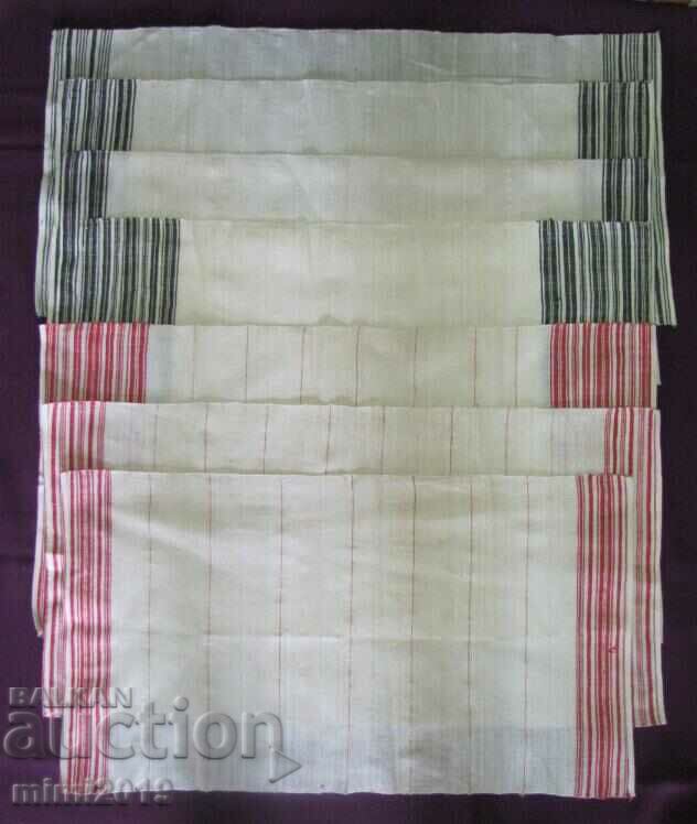 19th century Cotton Kennar Towels, Napkins 7 pcs.