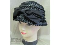 30's Antique Ladies Hat Black
