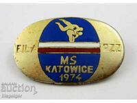 Παγκόσμιο Πρωτάθλημα Πάλης-1974-Κατοβίτσε-Επίσημη πινακίδα
