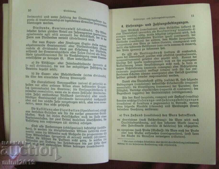 Delivery of 1925 Book Dictionary for Correspondence Germany