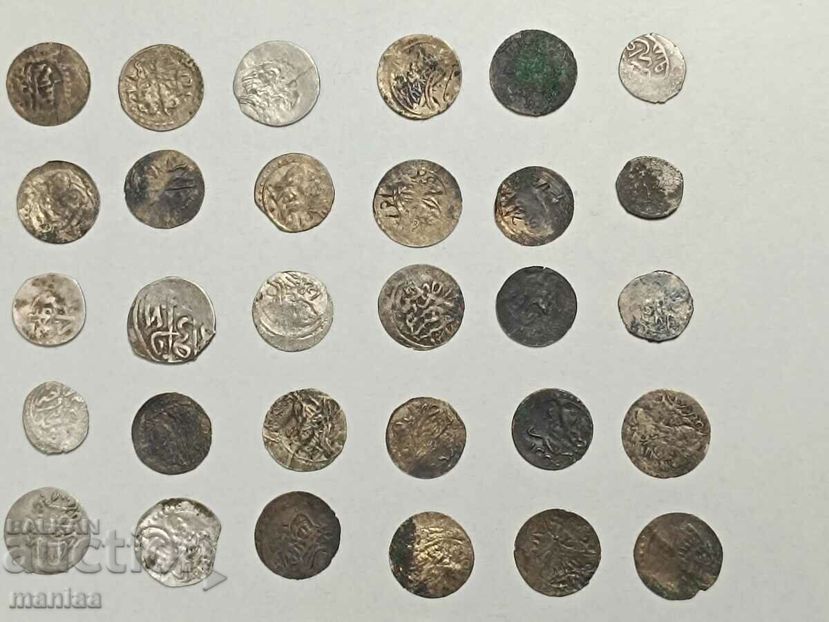 Πολλά οθωμανικά ασημένια σκουλαρίκια χωρίς τρύπημα - σκουλαρίκια 40 τμχ - 5