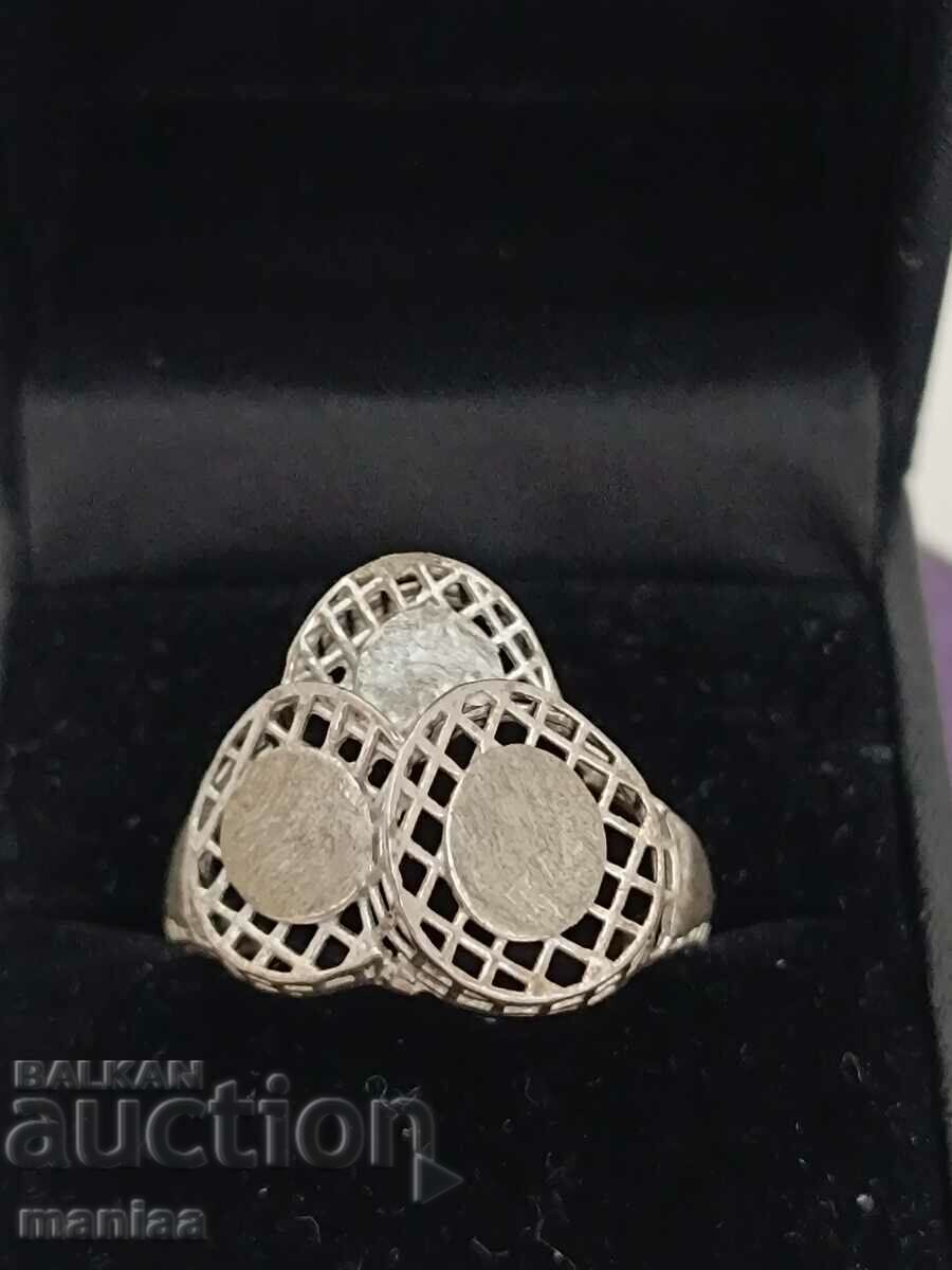 Красива сребърна маркирана пръстен #Д0