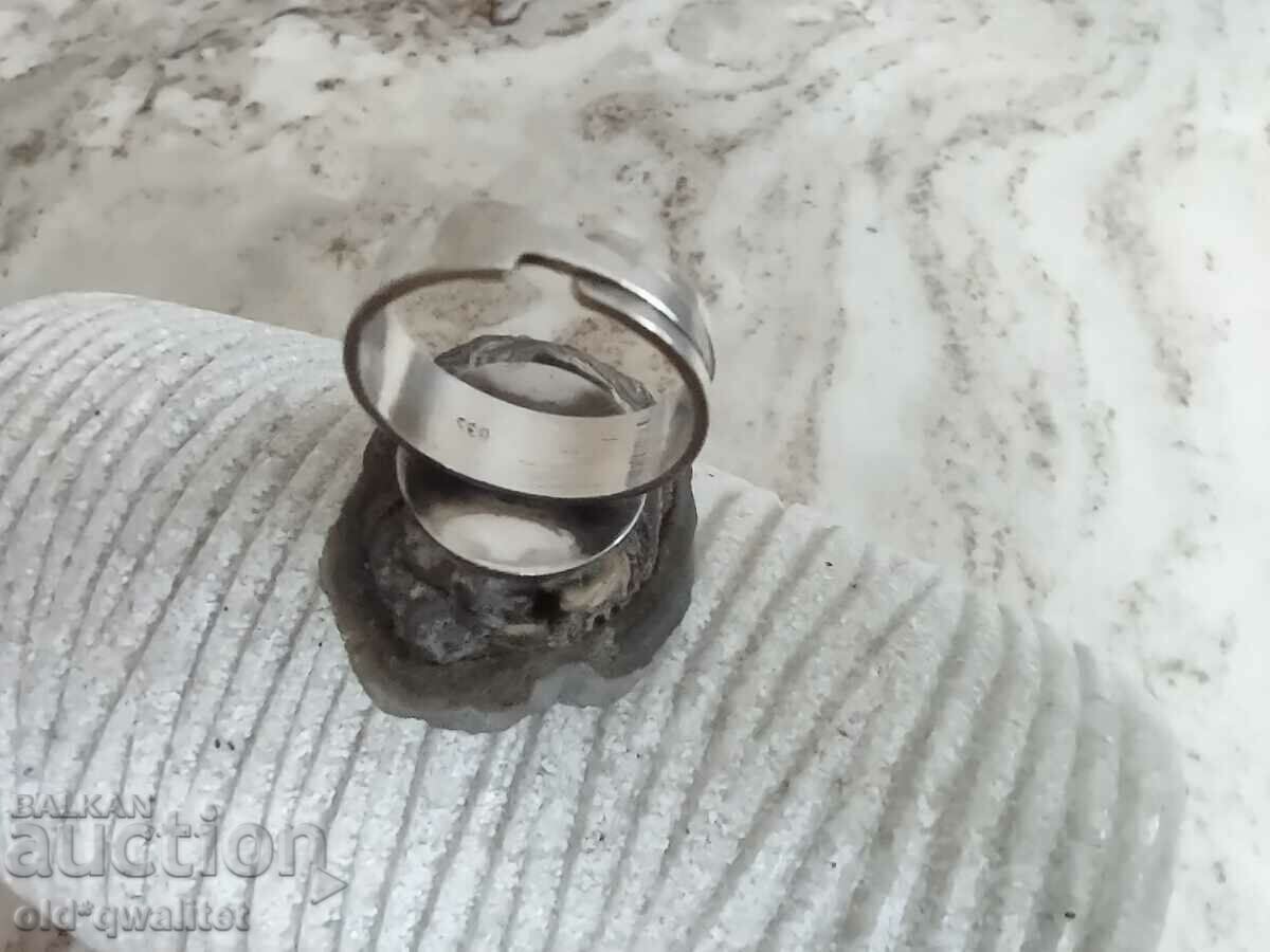 Delivery of Silver ring, stone - Chalcedony, with Pearl, silver 835