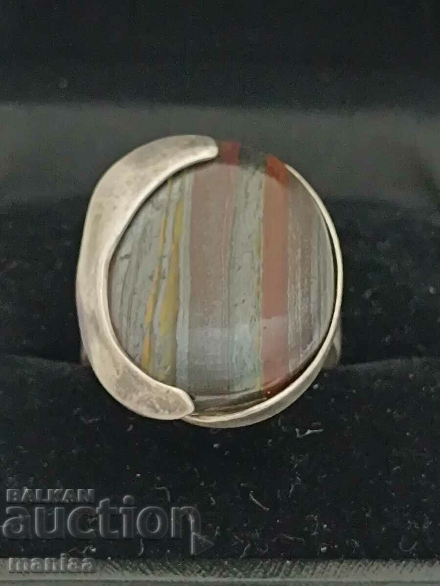 Красив сребърен маркиран пръстен #ДЛ