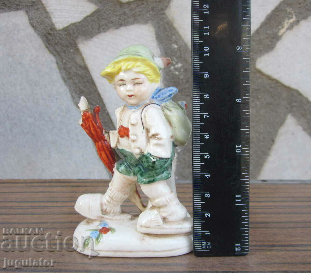 old porcelain figure statuette boy marked FOREIGN - 7 old porcelain figure statuette boy marked FOREIGN - 7