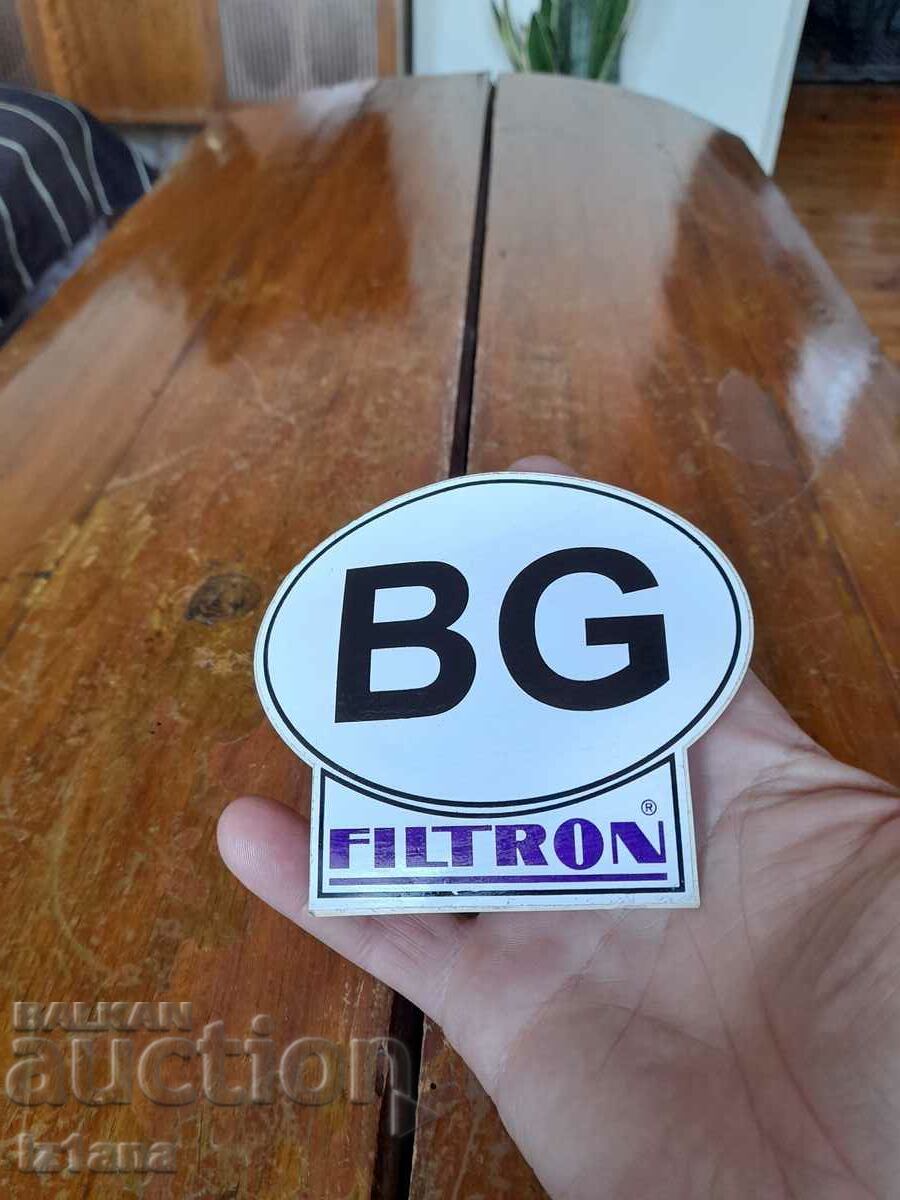 Old car sticker BG, Filtron with price 12.00 BGN | € 6.14 Old car sticker BG, Filtron with price 12.00 BGN | € 6.14