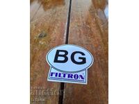 Autocolant vechi BG, Filtron