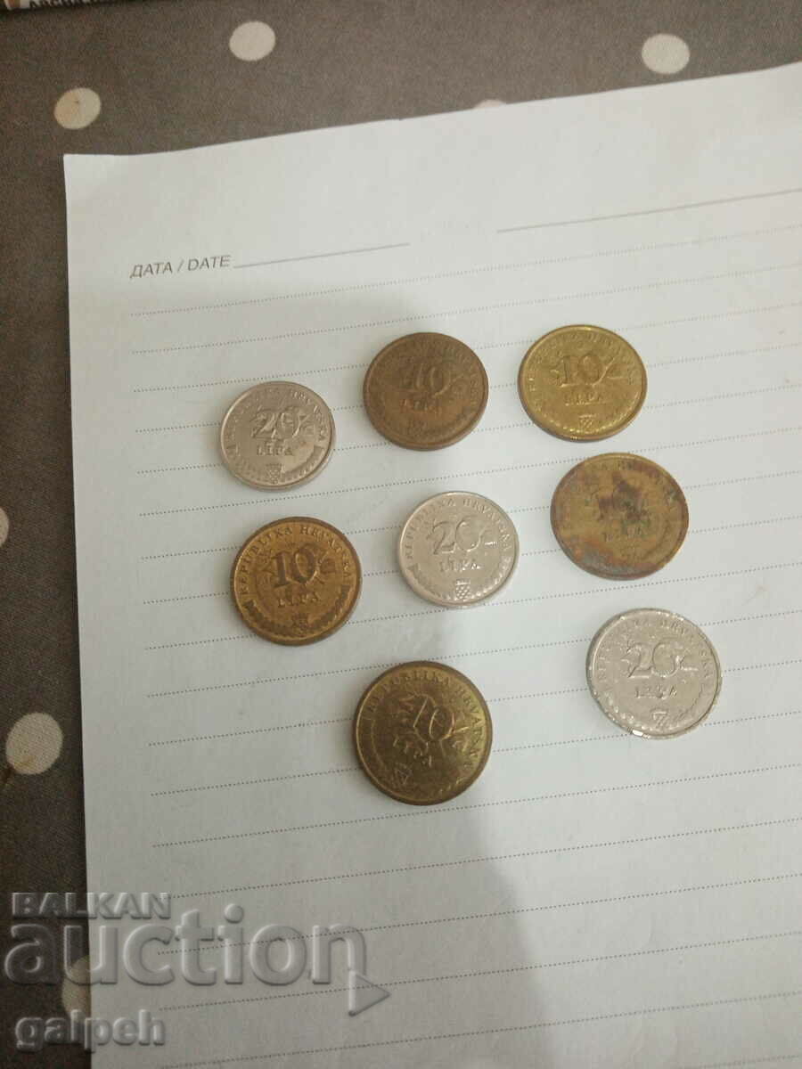 COINS LOT CROATIA - 8 pcs. - BGN 1 with price 1.00 BGN | € 0.51