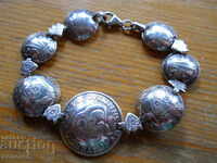antique bracelet with silver coins