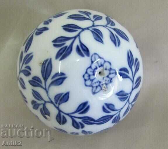 19th Century Paperweight Porcelain Underglaze Drawings