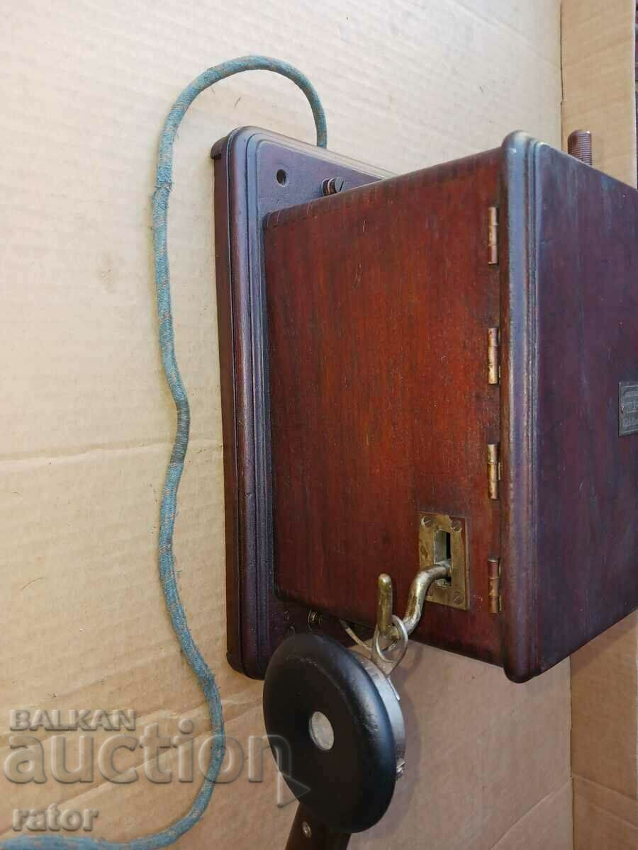 Delivery of 100 year old French wooden wall telephone. RARE Delivery of 100 year old French wooden wall telephone. RARE