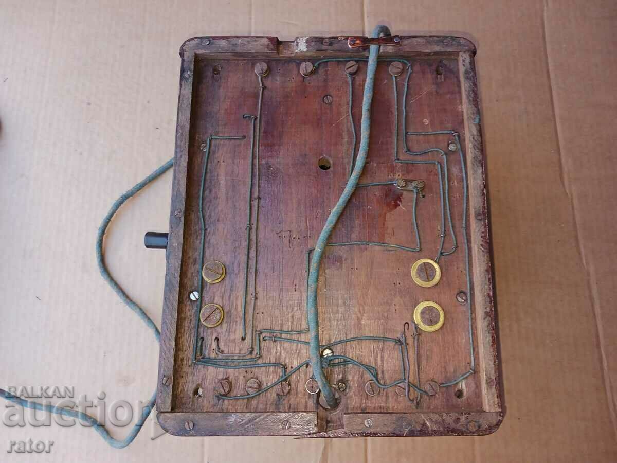 100 year old French wooden wall telephone. RARE - 7 100 year old French wooden wall telephone. RARE - 7