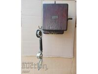 100 годишен френски стенен дървен телефон . РЯДЪК