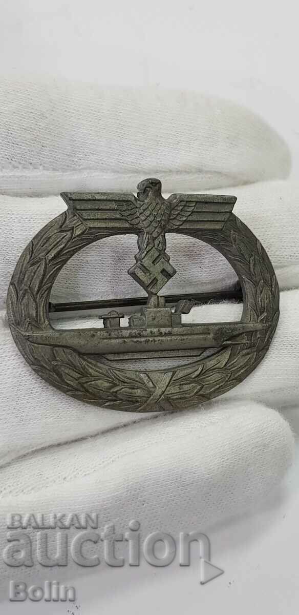 Very Rare WWII German Submarine Badge 1939-1945. with price 1200.00 BGN | € 613.55 Very Rare WWII German Submarine Badge 1939-1945. with price 1200.00 BGN | € 613.55
