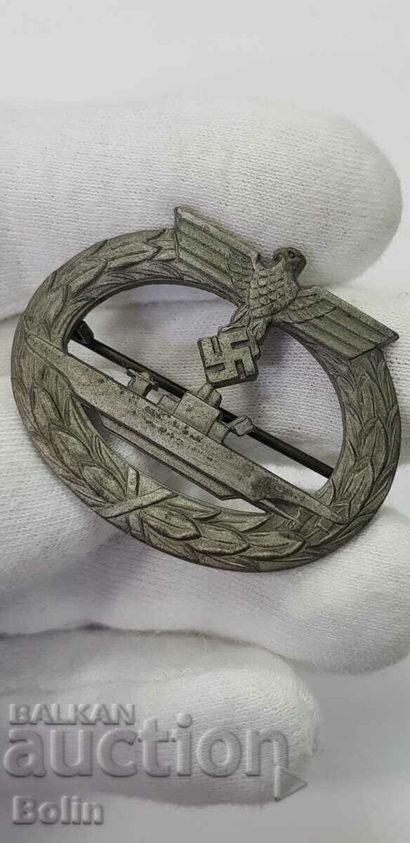 Very Rare WWII German Submarine Badge 1939-1945. - 7 Very Rare WWII German Submarine Badge 1939-1945. - 7