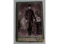 BEGINNING 20TH CENTURY MILITARY OLD MILITARY PHOTO CARDBOARD RUSSE