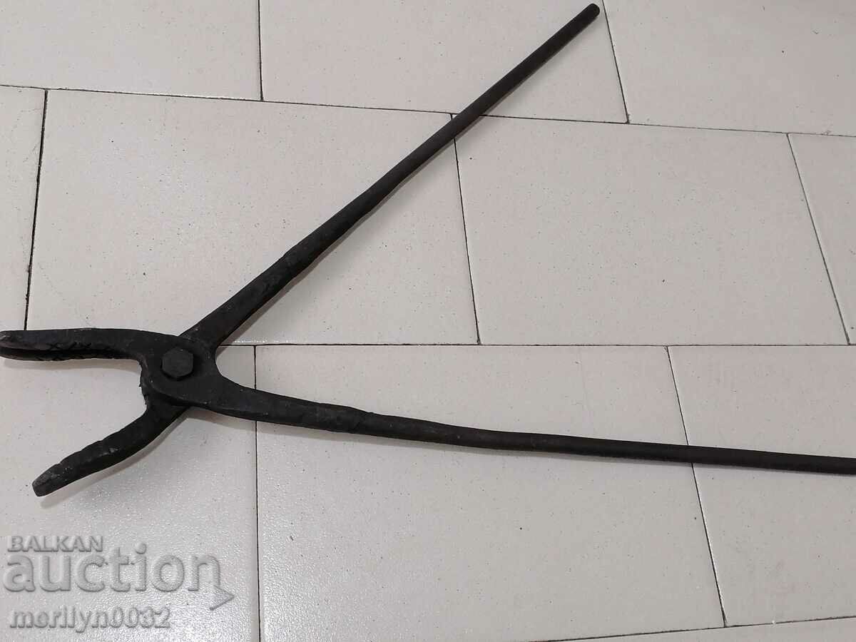 Old blacksmith's tongs, wrought iron, tool - 5 Old blacksmith's tongs, wrought iron, tool - 5