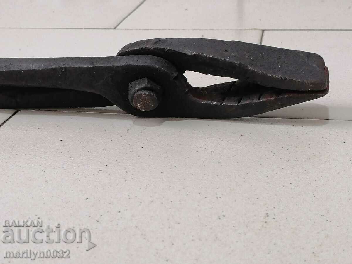Old blacksmith's tongs, wrought iron, tool - 6 Old blacksmith's tongs, wrought iron, tool - 6