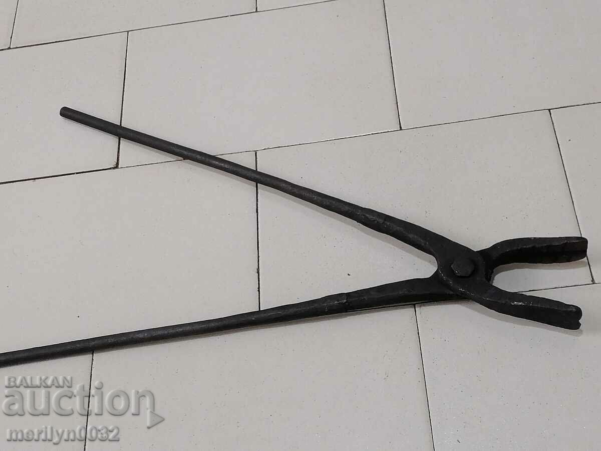 Old blacksmith's tongs, wrought iron, tool - 7 Old blacksmith's tongs, wrought iron, tool - 7