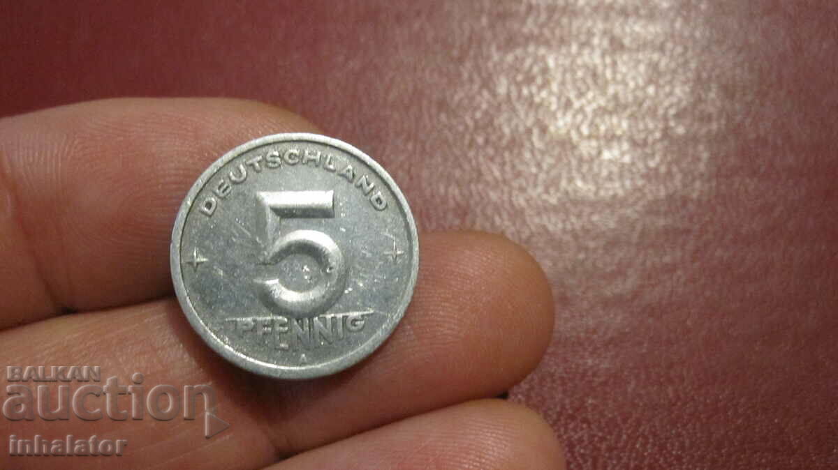 1948 5 pfennig Germania litera A - aluminiu