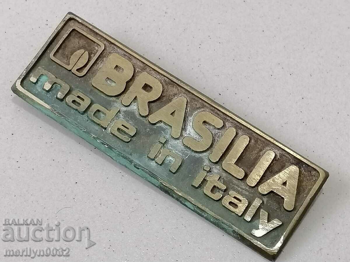 Old bronze plaque, plate - 5