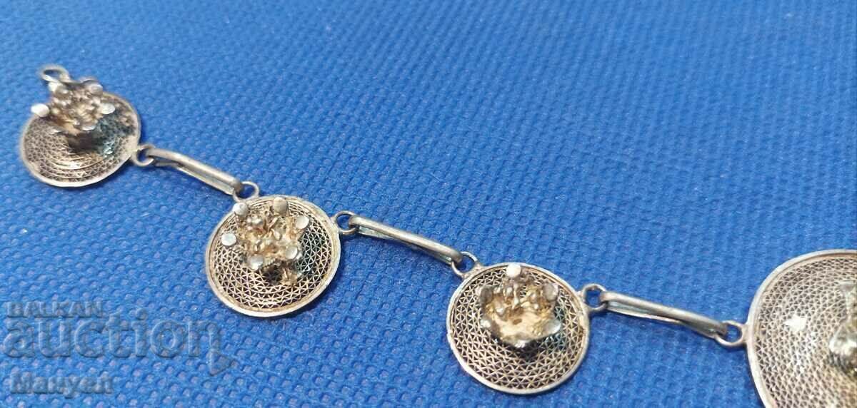 Delivery of Old silver and beautiful bracelet - filigree.