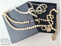 Lot of 3 pearl necklaces American vintage