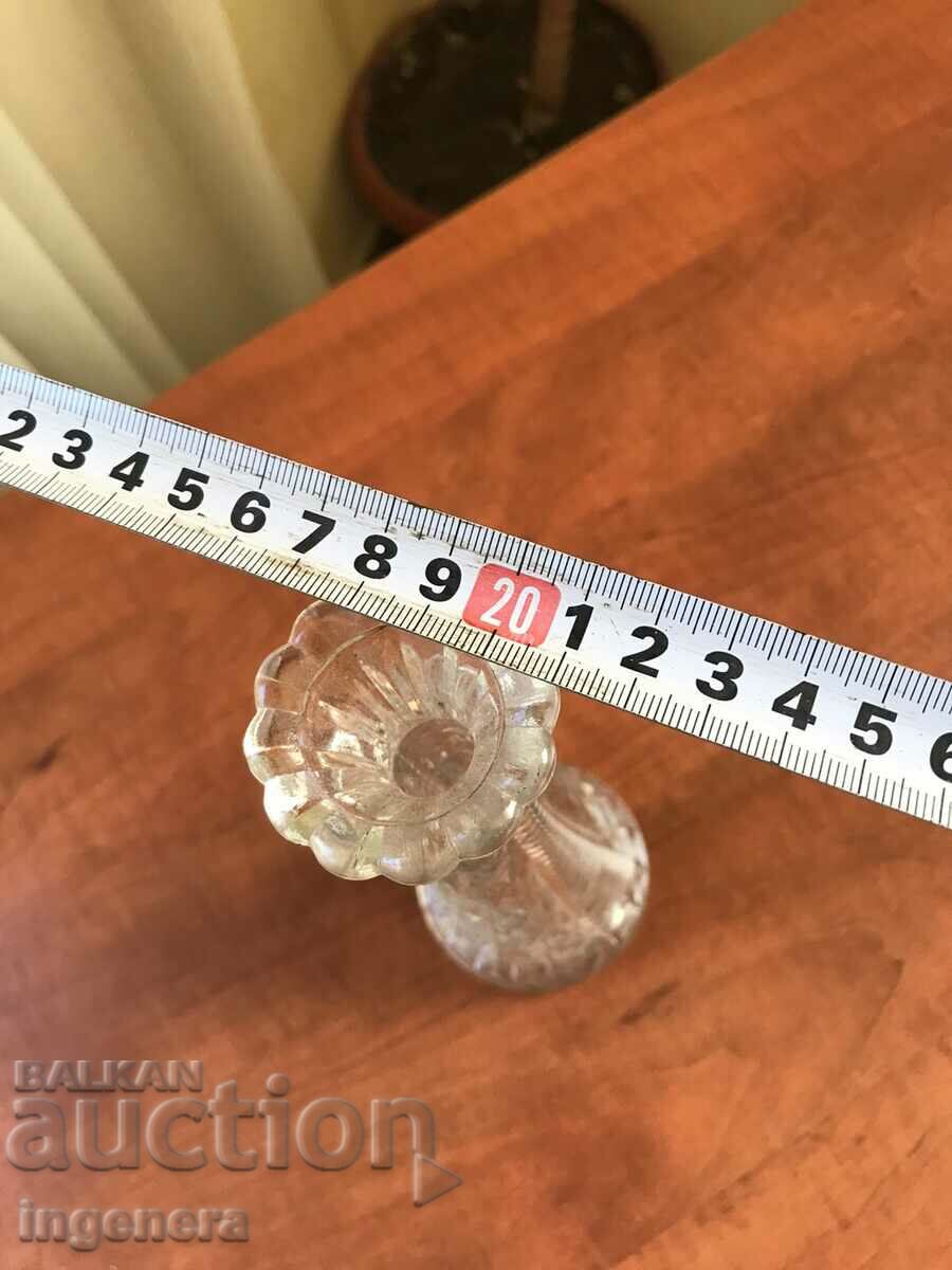 THICK-WALLED RELIEF GLASS VASE FROM SOCA - 5