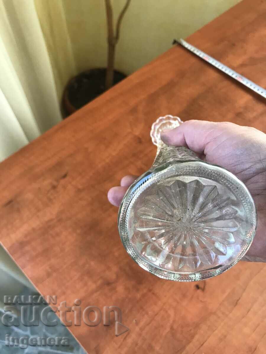 THICK-WALLED RELIEF GLASS VASE FROM SOCA - 7