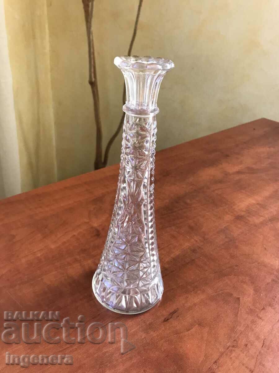 THICK-WALLED RELIEF GLASS VASE FROM SOCA