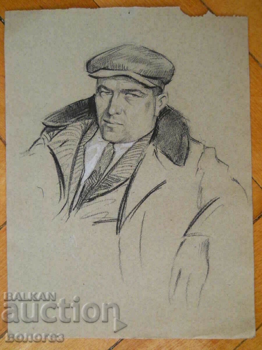 drawing by the artist Asen Popov (1895 - 1976)
