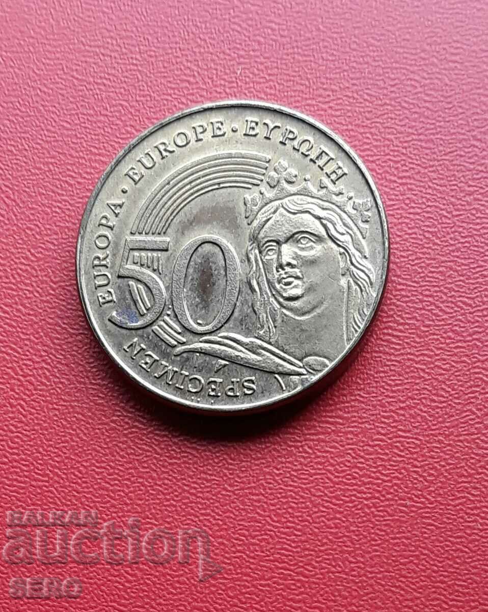 Vatican-50 de cenți de euro 2002 dovadă