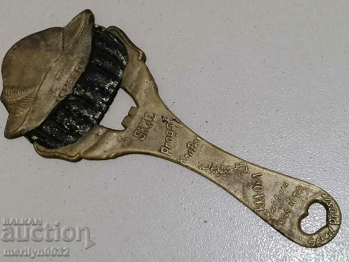 Bronze social beer opener 1960s - 5